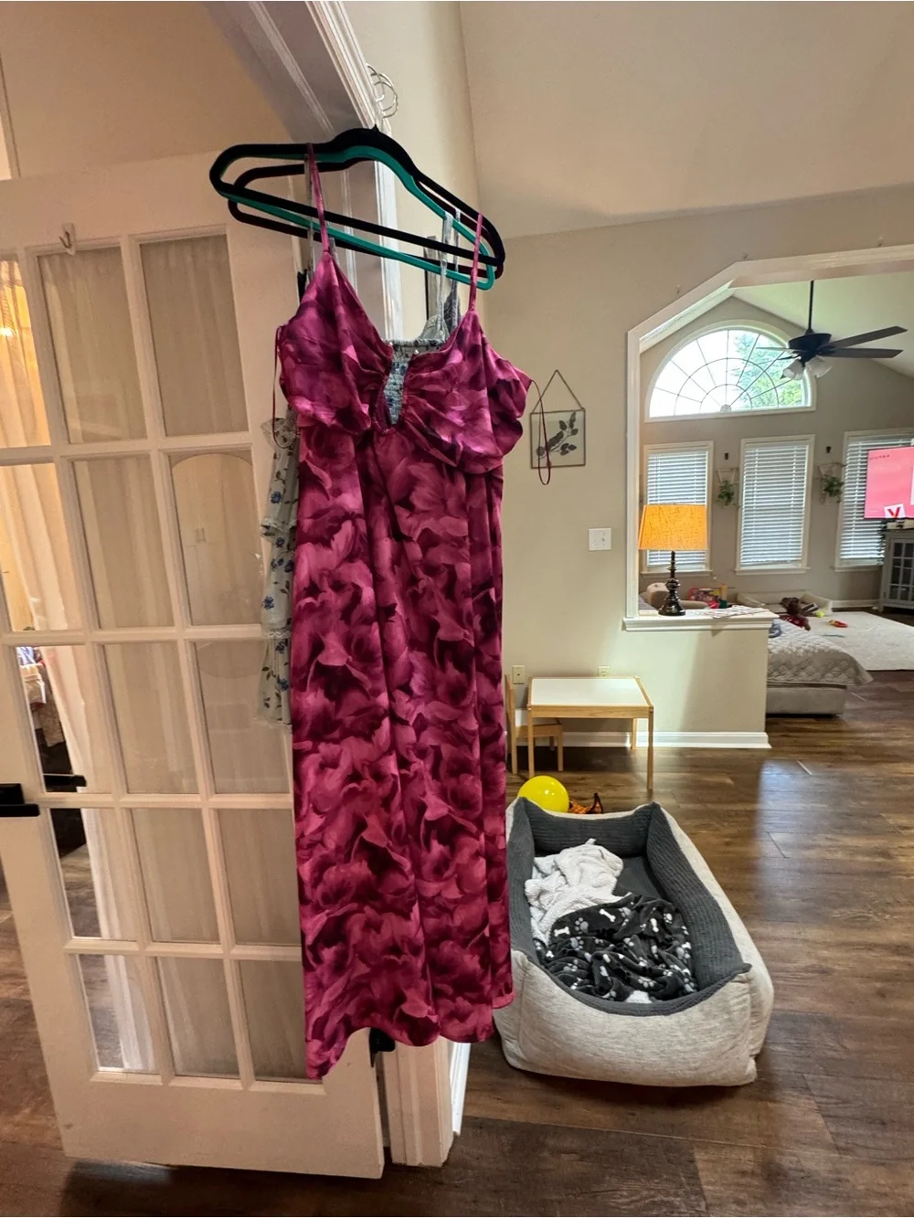 Abercrombie & Fitch Bra Free Hardware Maxi Dress Purple Floral